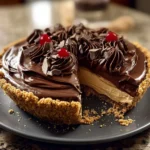 No-Bake Chocolate Peanut Butter Cream Pie Recipe First Image