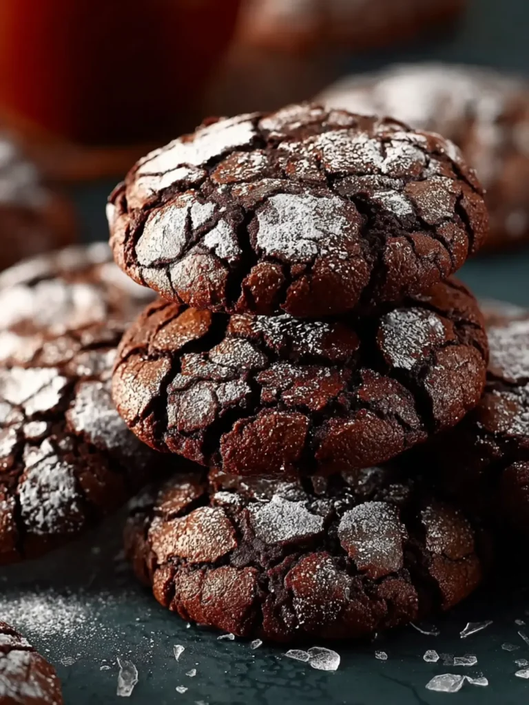 Chewy Chocolate Brownie Crinkle Cookies First Image