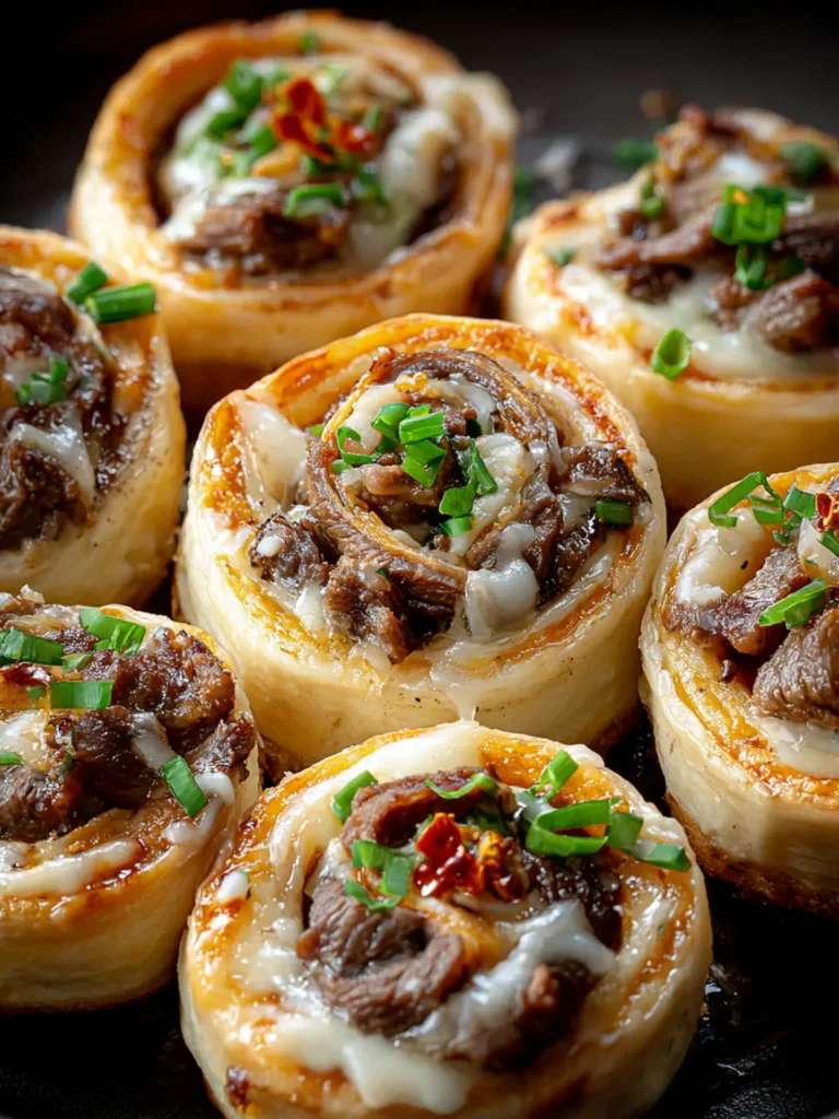 Irresistible Cheese Steak Pinwheels – Perfect Super Bowl Snack First Image