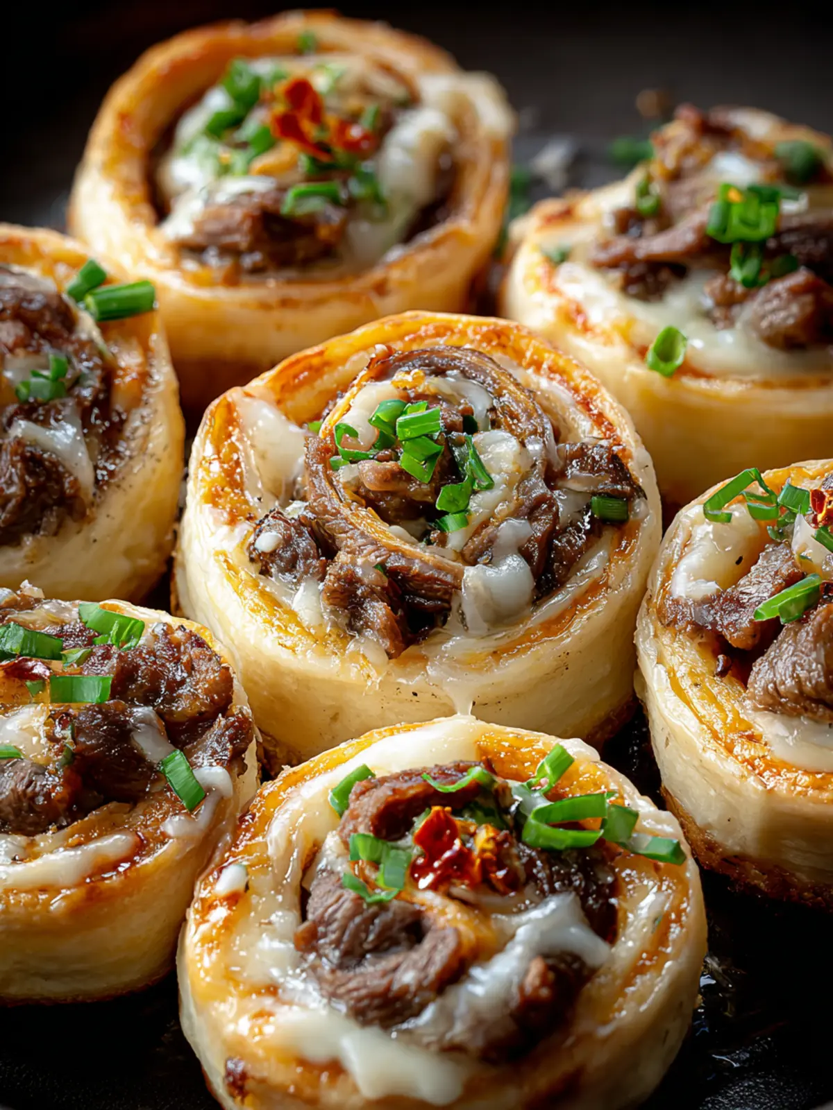 Irresistible Cheese Steak Pinwheels – Perfect Super Bowl Snack First Image