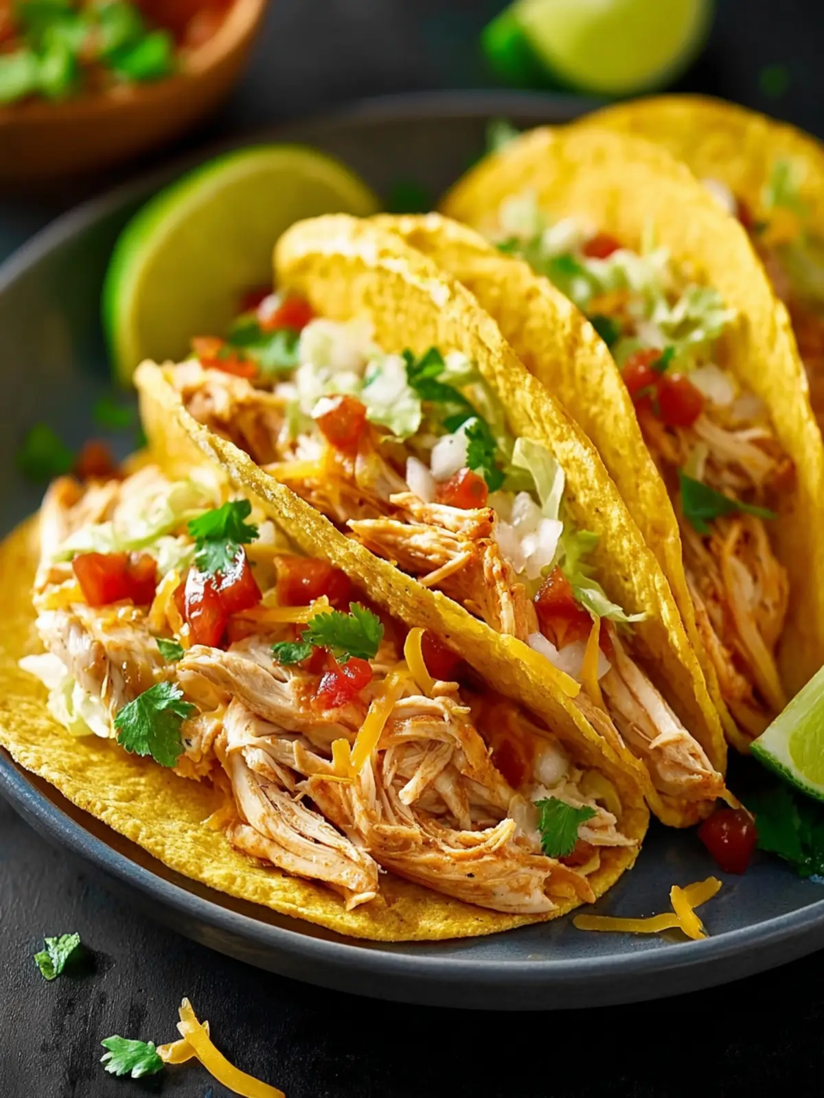 Corn Tortilla White Chicken Chili Tacos First Image