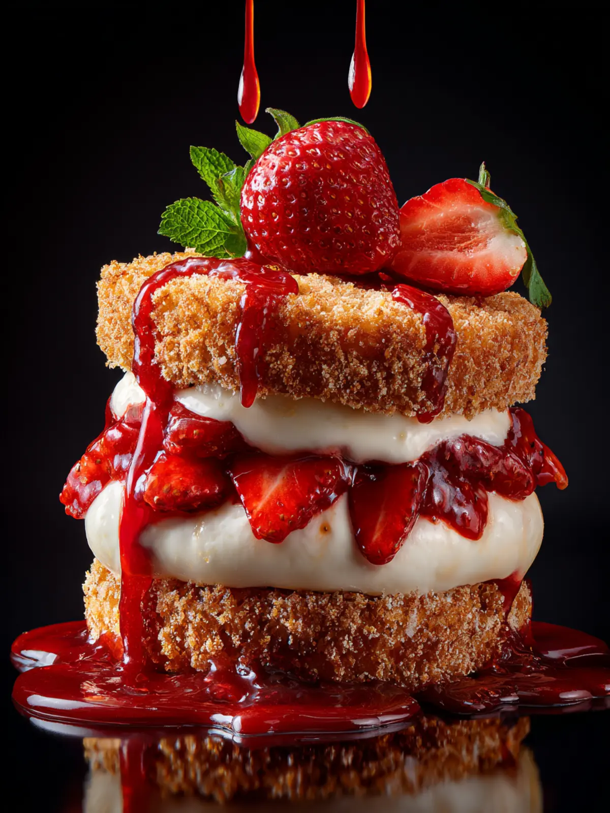 Indulge in Fried Strawberry Cheesecake Sandwiches Today! First Image