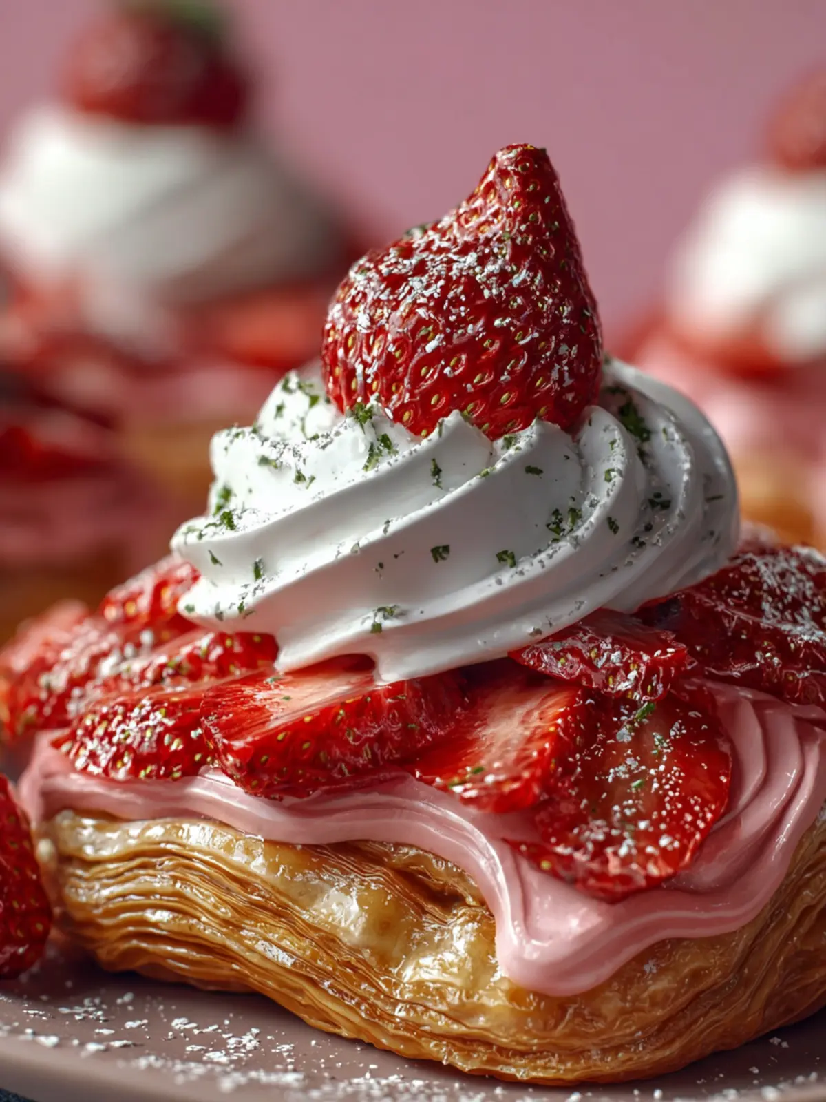 Vegan Strawberry Cream Danish First Image