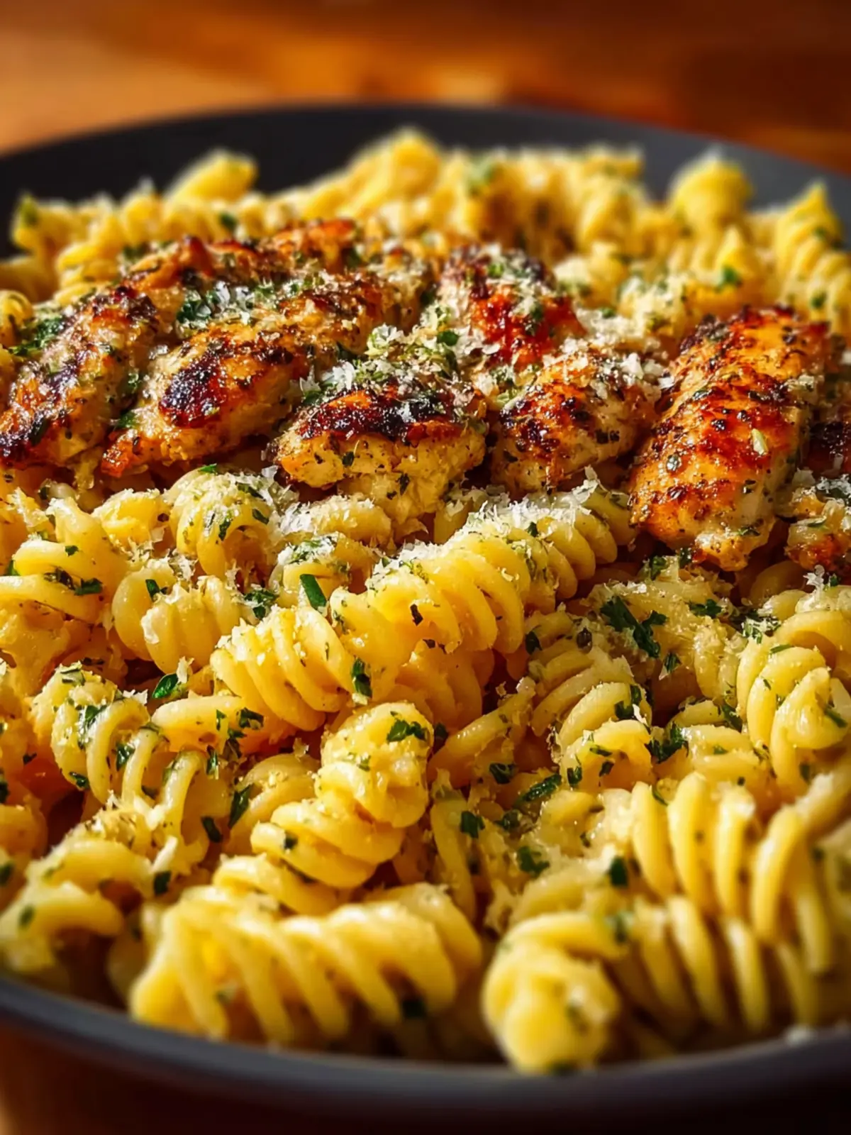 Cheesy Rotini with Garlic Parmesan Chicken First Image