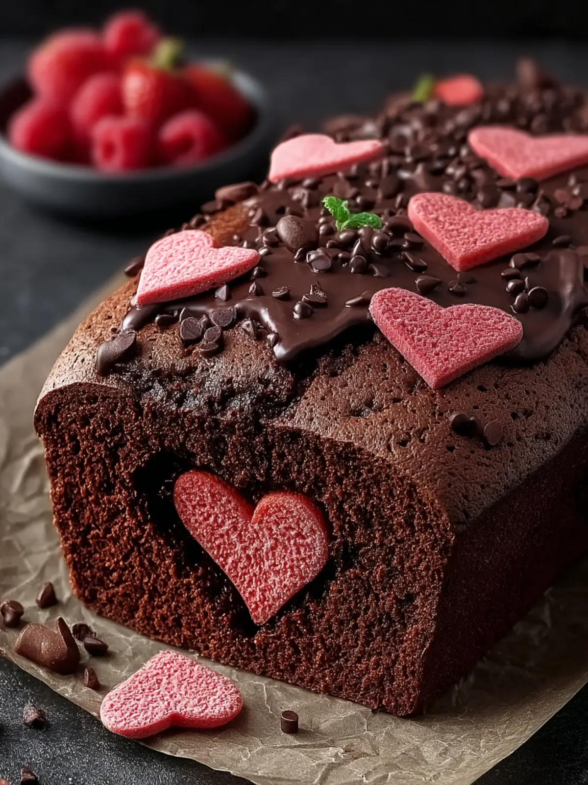 Irresistible Hidden Heart Chocolate Loaf Cake Recipe First Image
