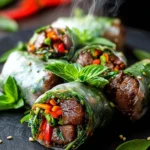 Delicious Thai Basil Beef Rolls for a Quick, Healthy Snack First Image