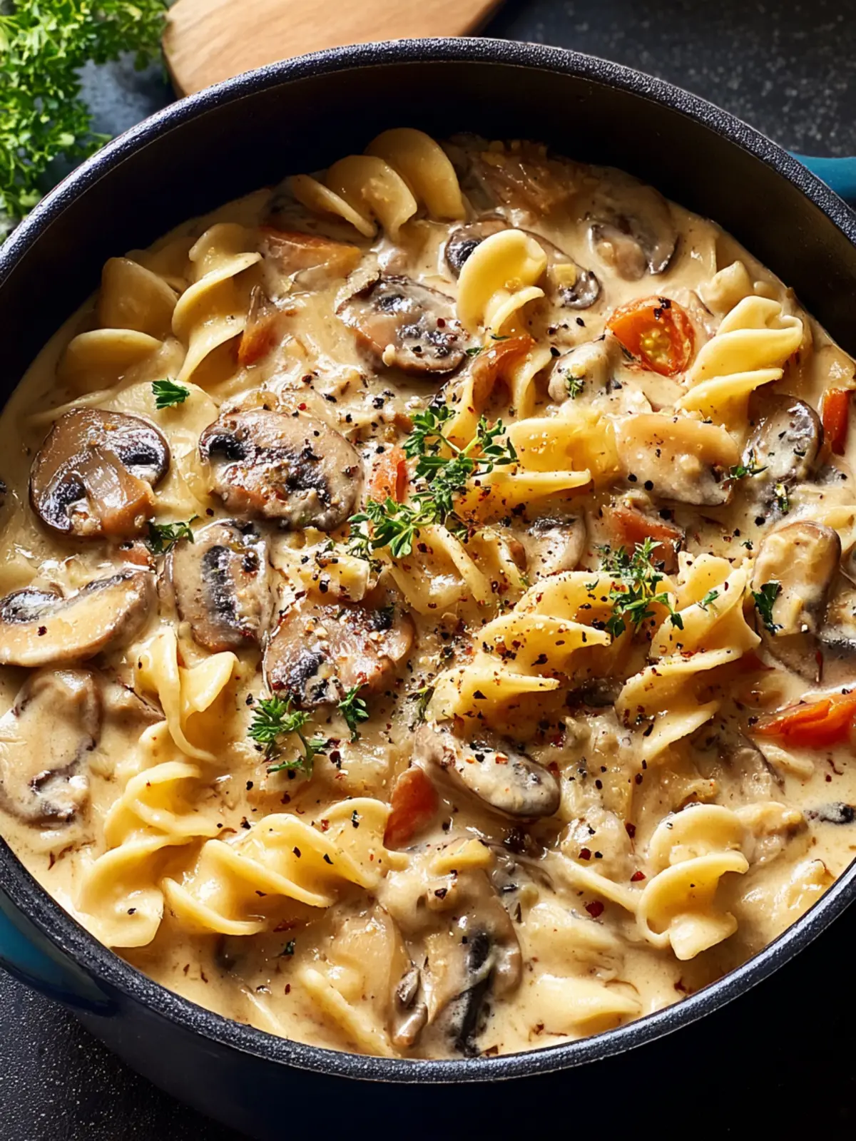 Cozy Creamy Mushroom Pasta Soup: A Comforting Delight First Image