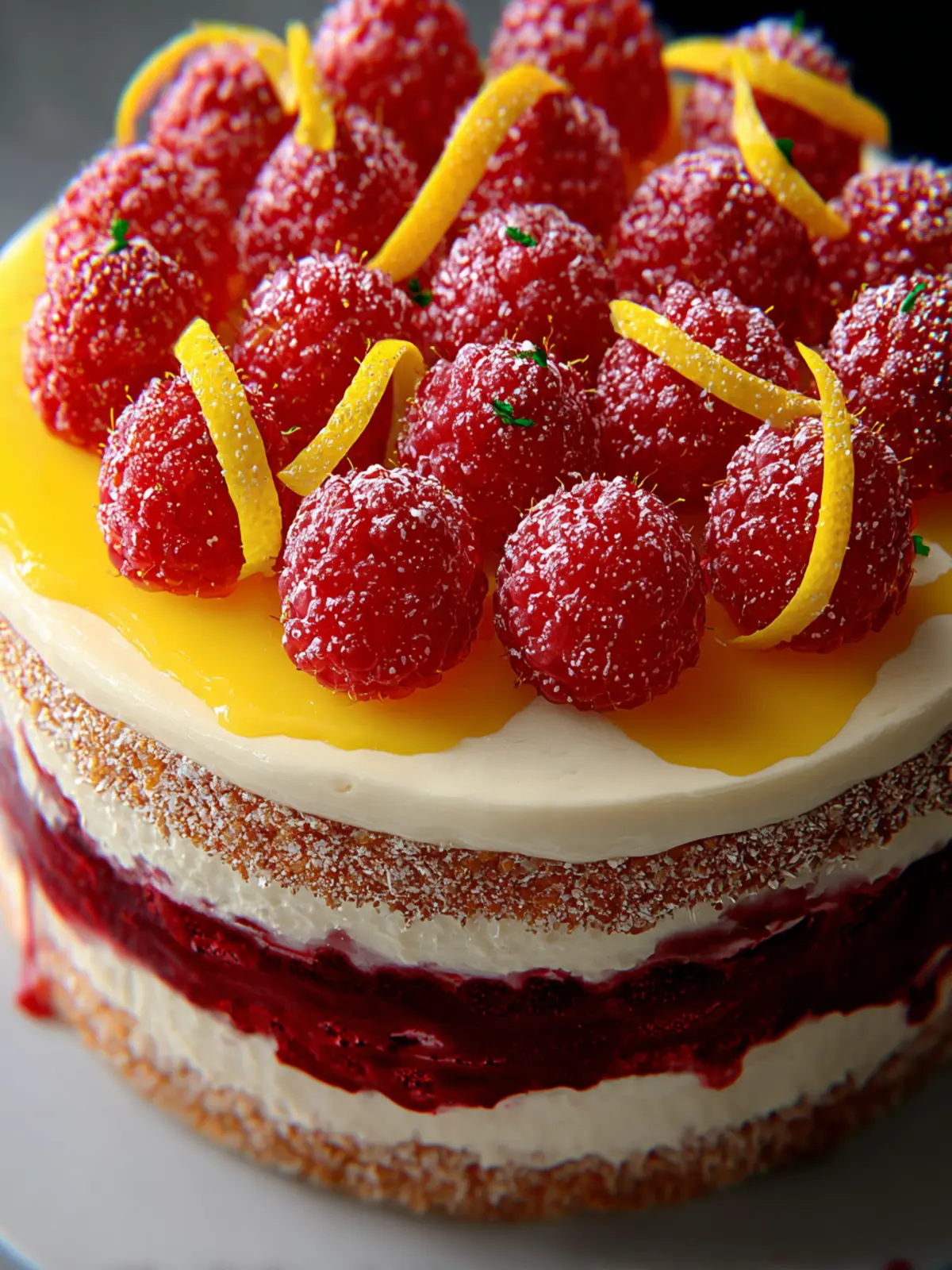 Irresistible Lemon Cake with Raspberry Filling Recipe First Image