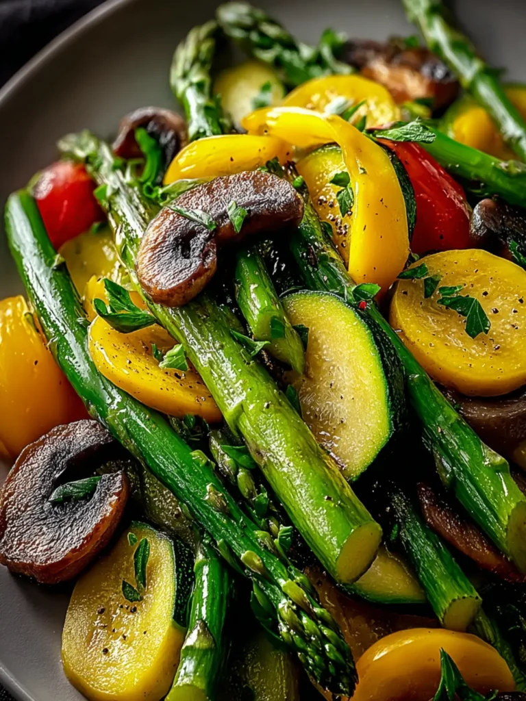 Vibrant Asparagus, Zucchini, and Squash Medley Delight First Image