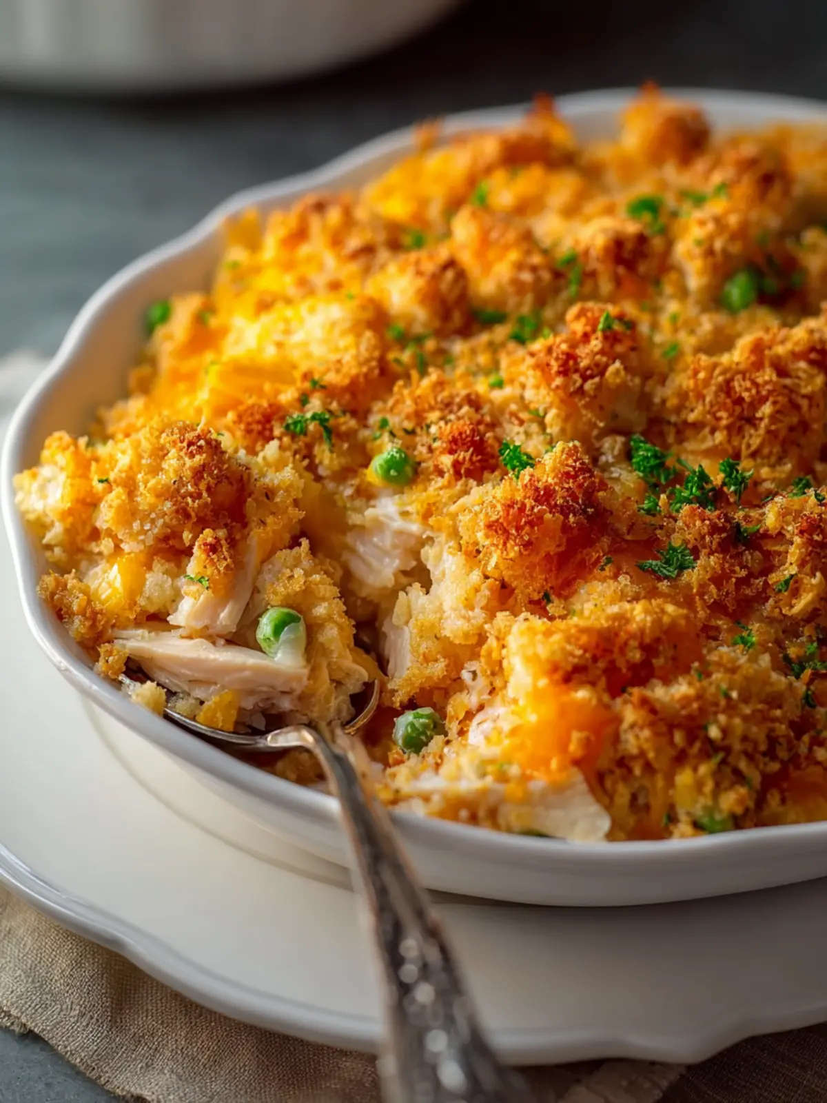 Ritz Cracker Chicken Casserole First Image