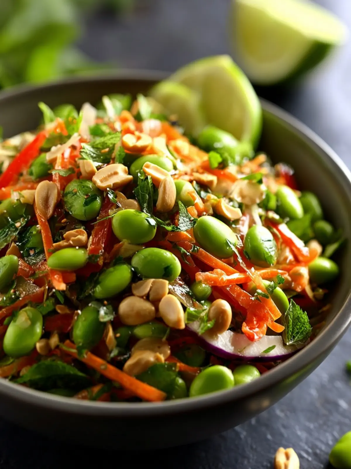 Asian Edamame Peanut Crunch Salad First Image