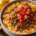 Mouthwatering Crockpot Rotel Dip With Ground Beef First Image