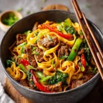 Firecracker beef and veggie noodle bowls First Image