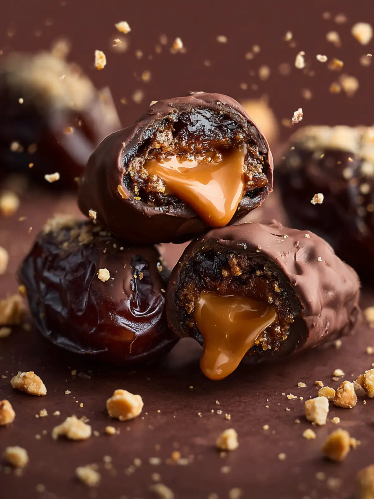 Chocolate Covered Snickers Stuffed Dates Recipe First Image