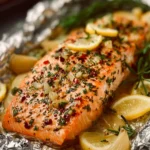 Lemon Garlic Herb Salmon Foil Recipe (Easy Dinner) First Image