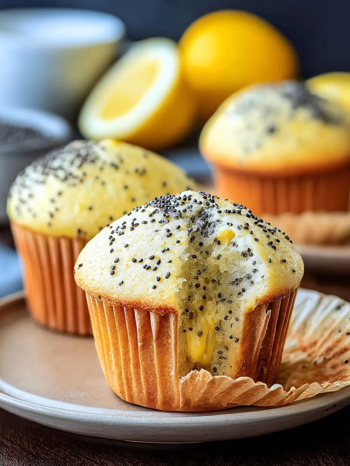Irresistible Lemon Poppy Seed Muffins Recipe to Try Now First Image