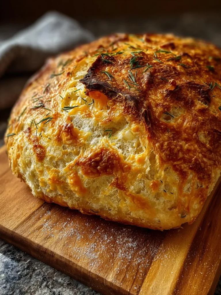 No-Knead Dill Gouda Artisan Bread First Image