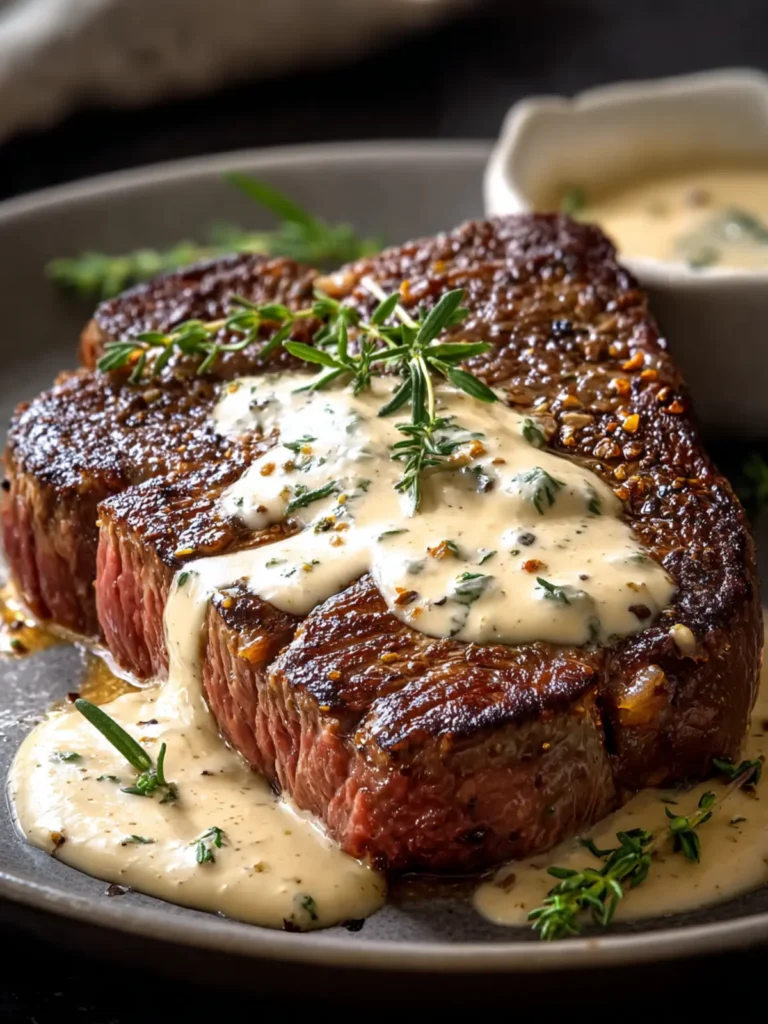Irresistible Steak with Garlic Cream Sauce Recipe First Image