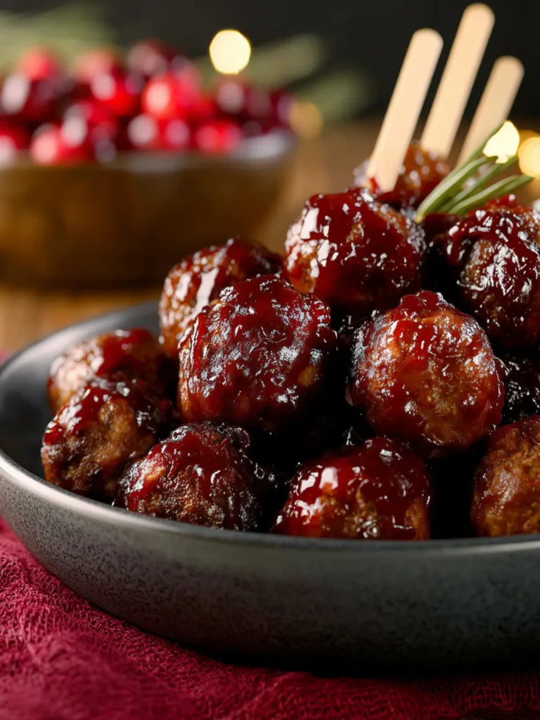 Cranberry BBQ Meatballs Recipe First Image