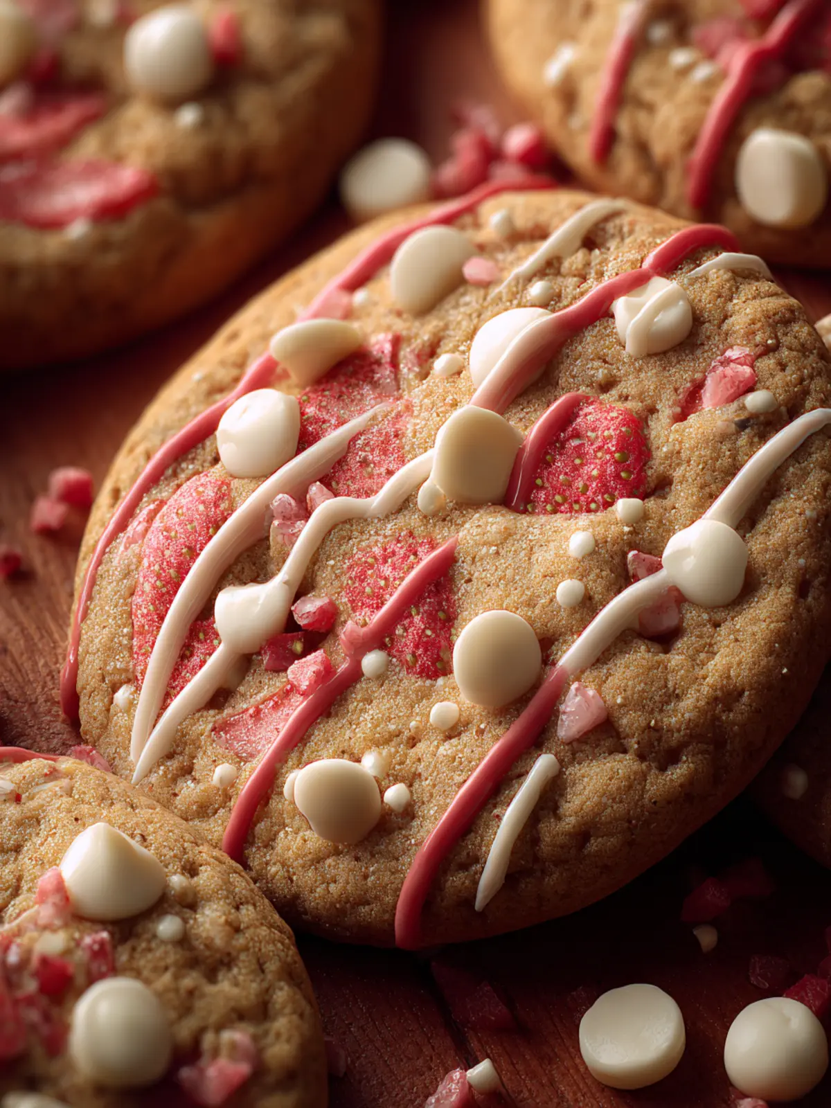 Strawberry White Chocolate Cookies First Image