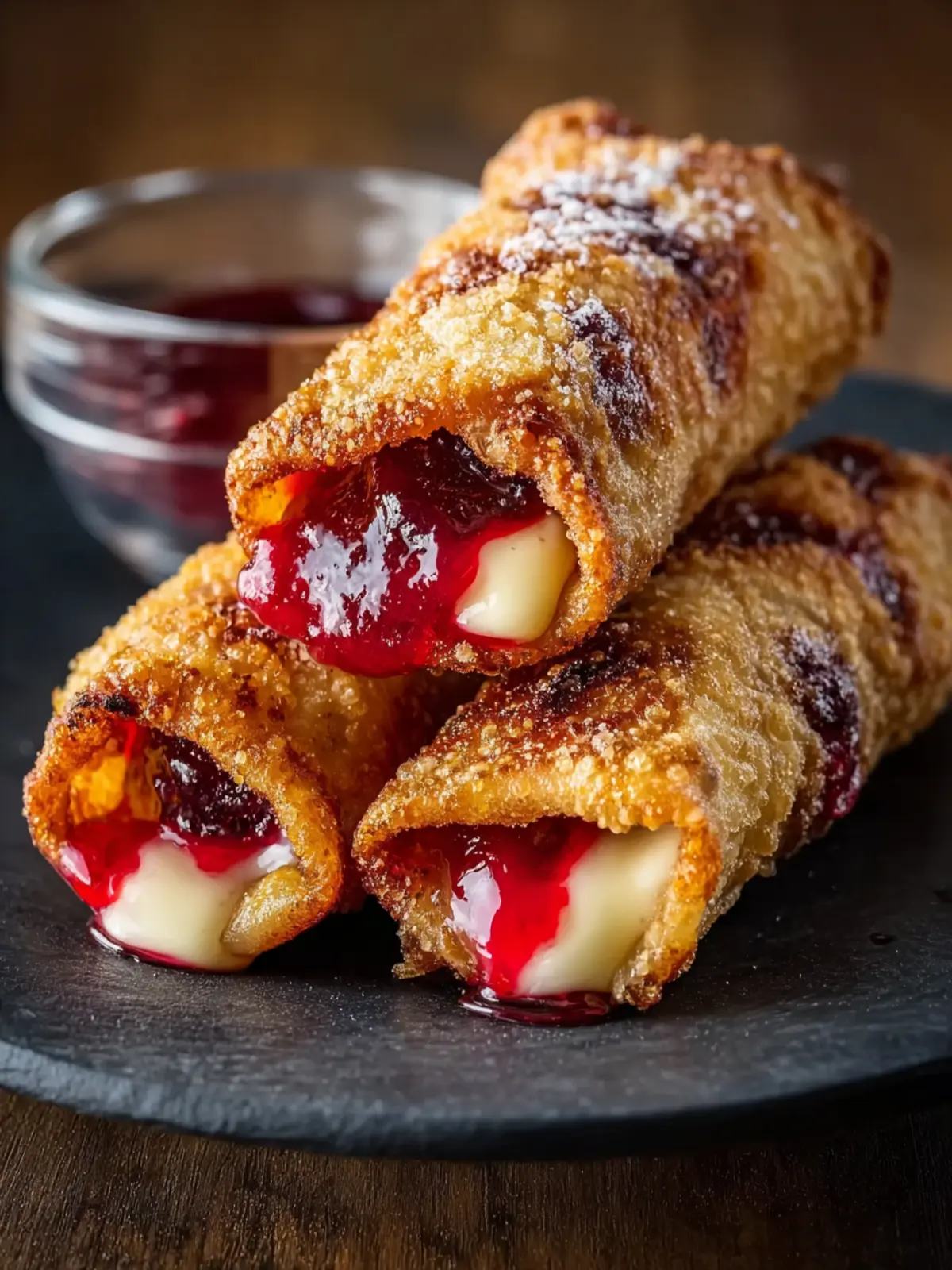 Homemade Air Fryer Cherry Cheesecake Egg Rolls First Image