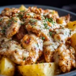 Slow Cooker Garlic Parmesan Chicken and Potatoes First Image