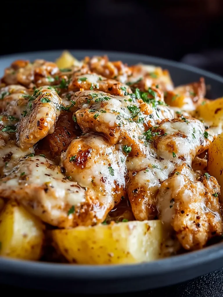 Slow Cooker Garlic Parmesan Chicken and Potatoes First Image