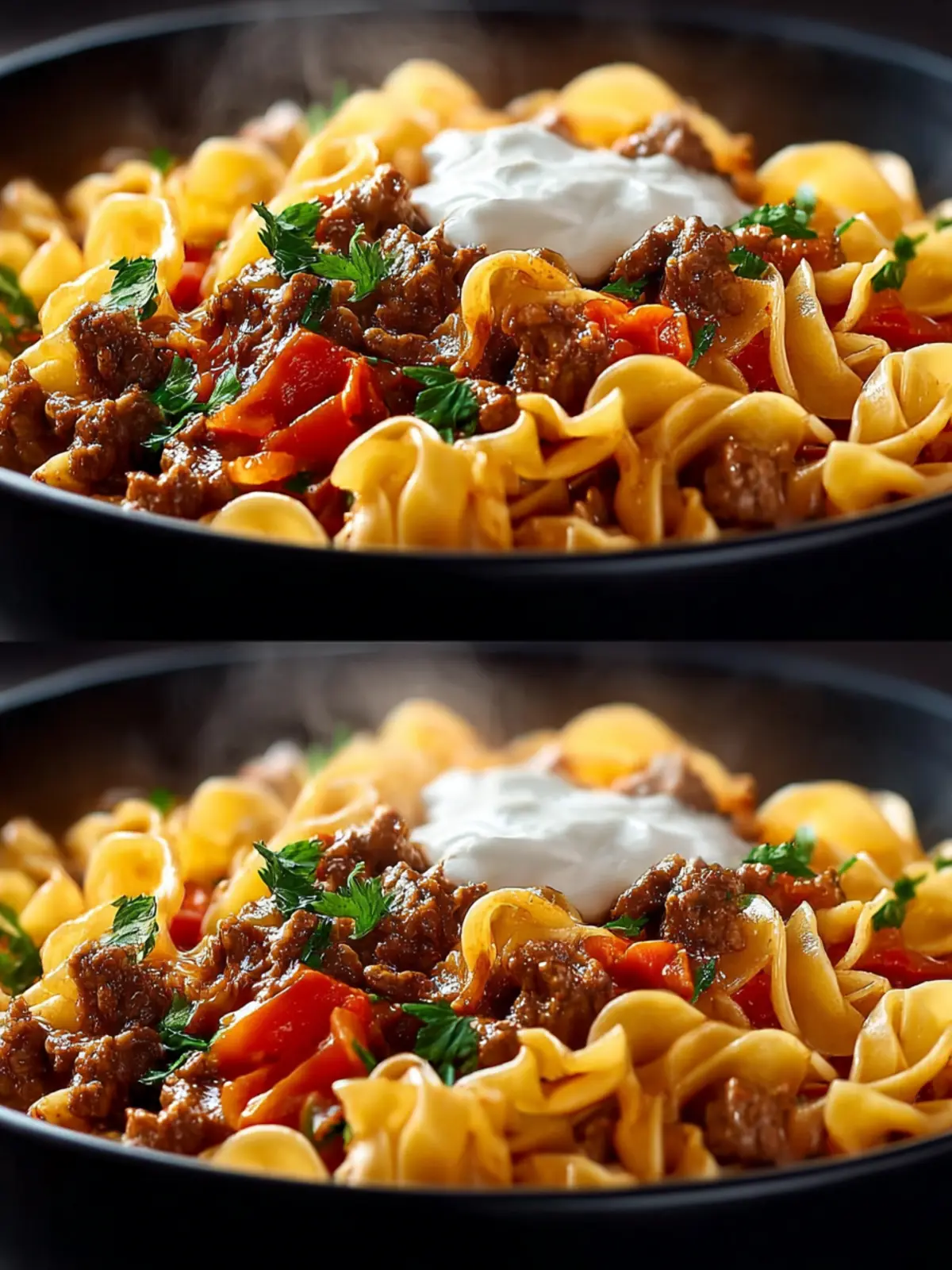 Easy Sour Cream Beef Noodle Casserole First Image