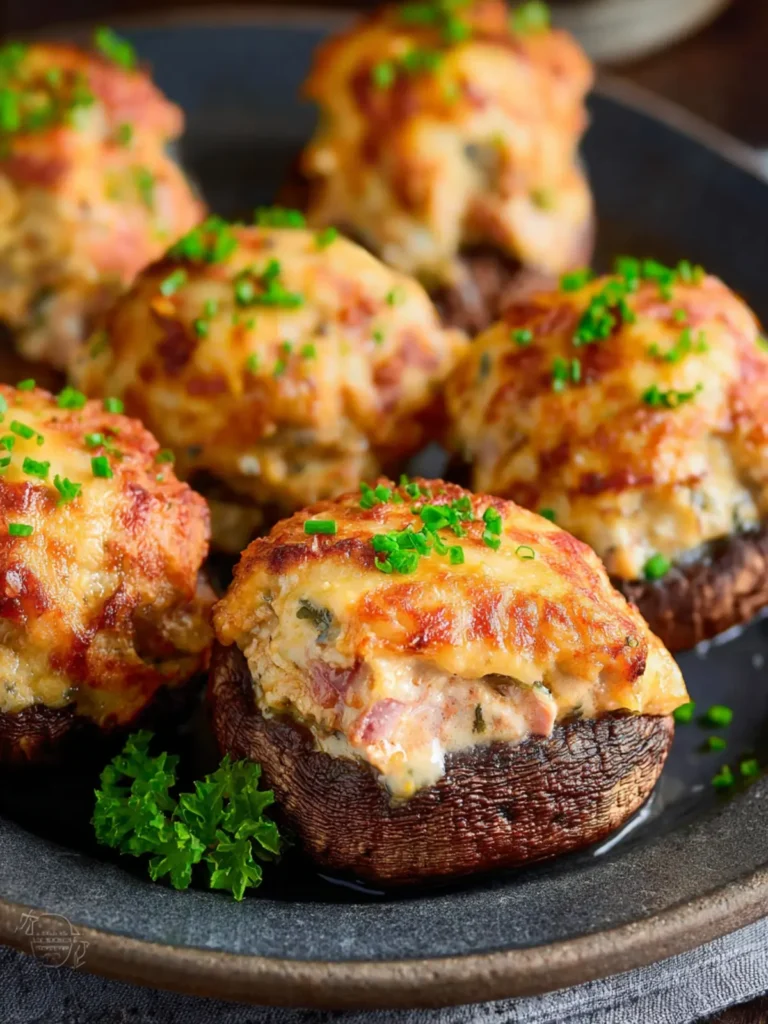 Reuben Stuffed Mushrooms First Image