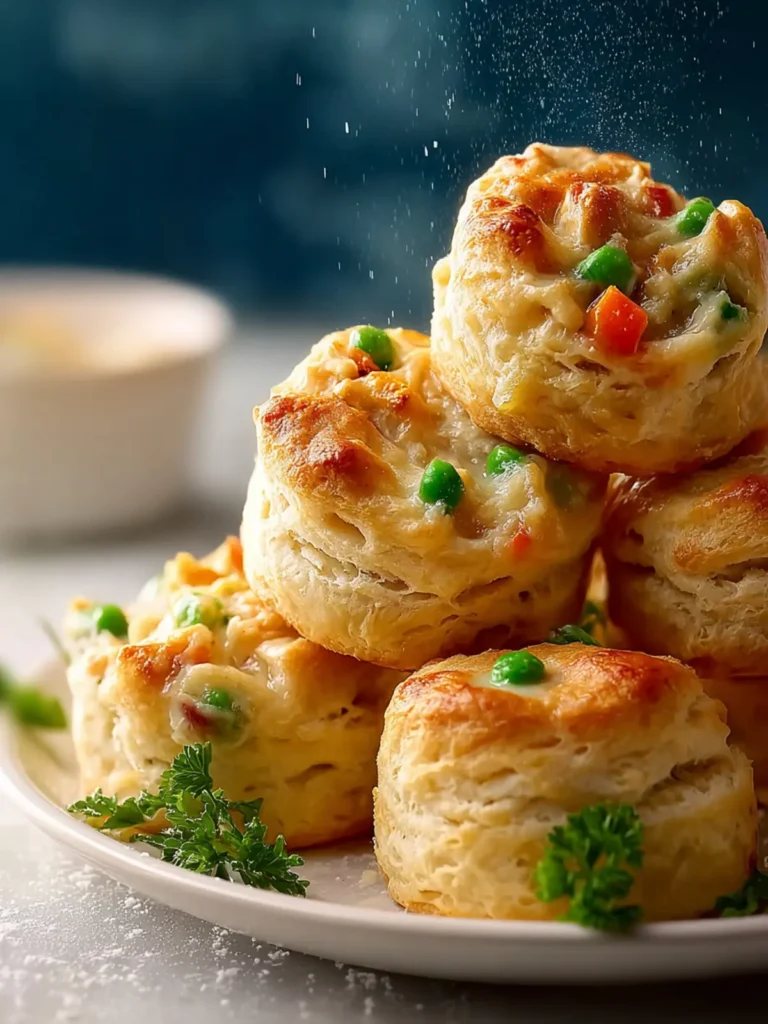 Easy Chicken Pot Pie Bites with Biscuits First Image
