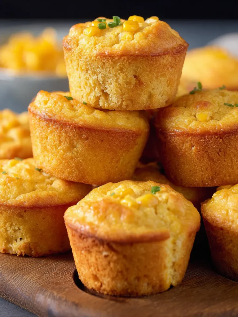 Creamed Corn Cornbread Muffins First Image