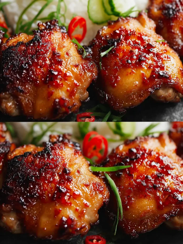 Sweet Chili Chicken Thighs in Air Fryer First Image