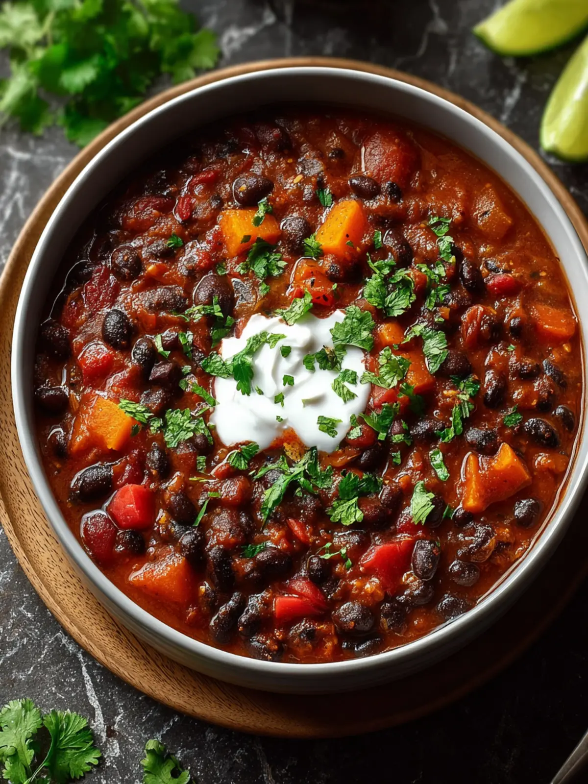 Easy Black Bean Chili – Healthy, Low Fat, and Ready in 30 Minutes First Image