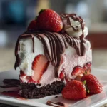 Chocolate Covered Strawberry Ice Cream Cake – Easy Dessert First Image