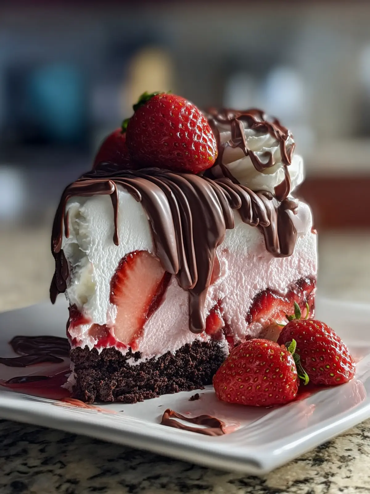 Chocolate Covered Strawberry Ice Cream Cake: Easy Indulgence