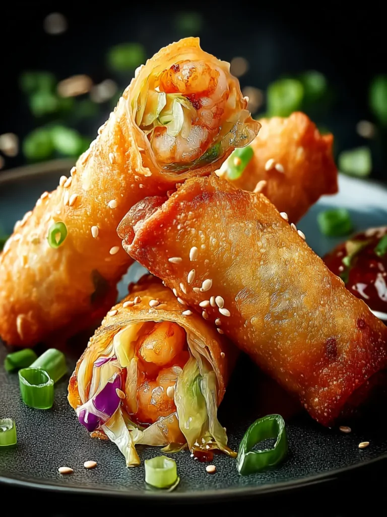 Crispy Shrimp And Cabbage Egg Rolls: A Crunchy Delight First Image