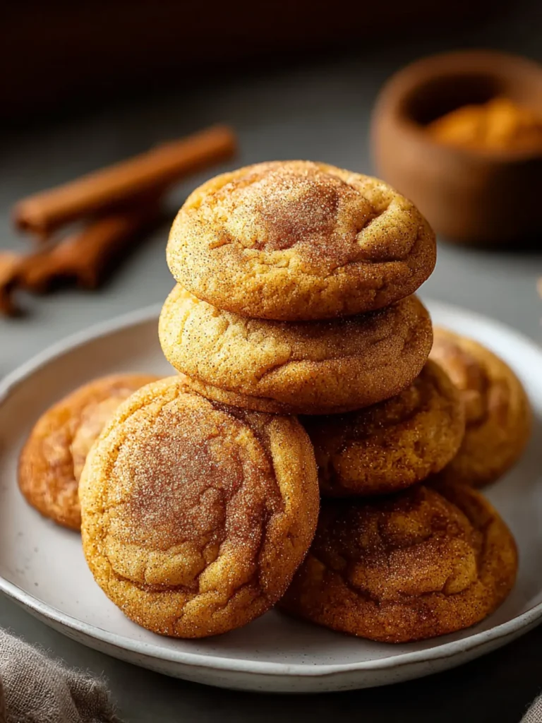 Brown Butter Pumpkin Snickerdoodle Cookies First Image