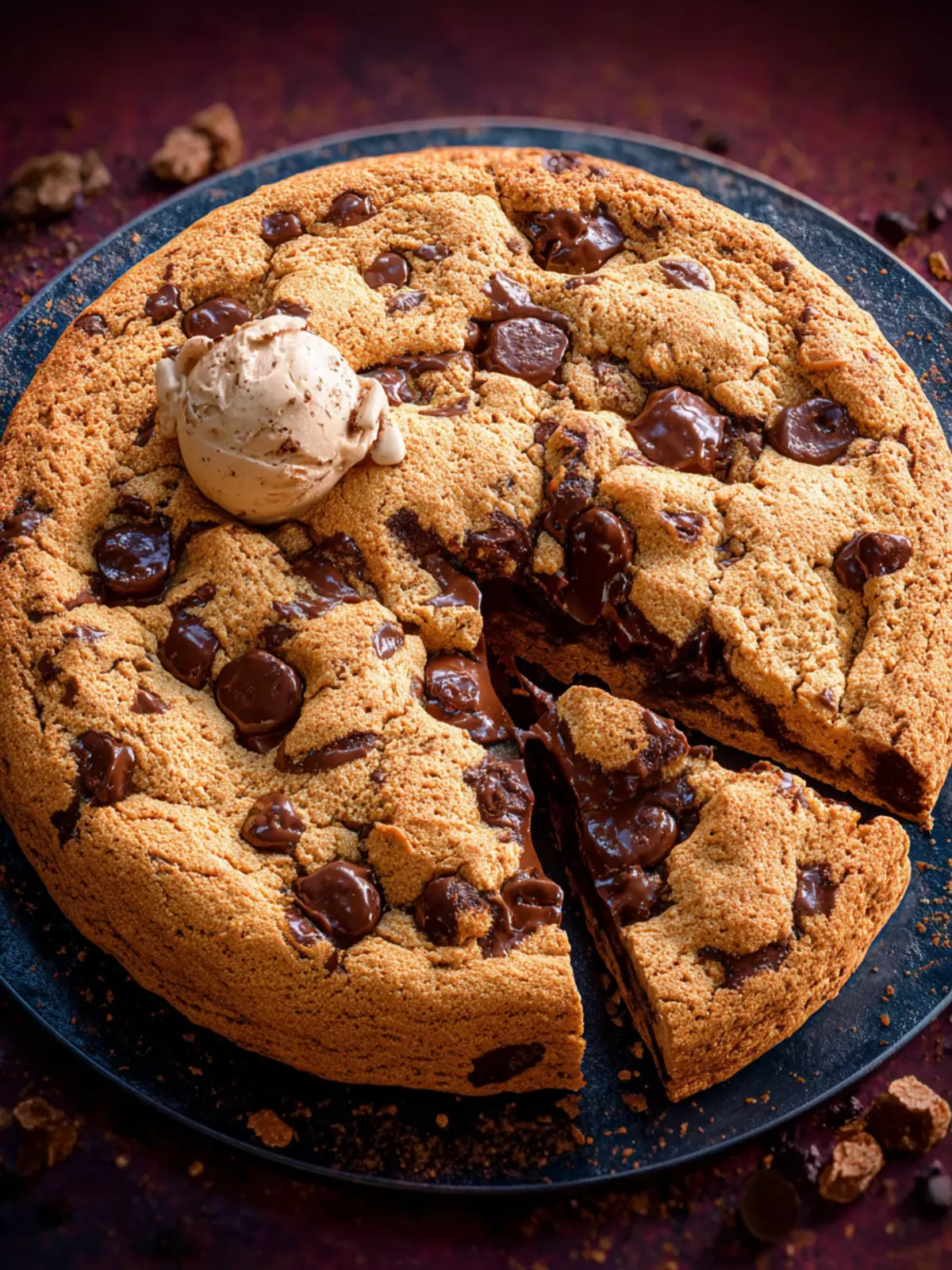 Giant Chocolate Chip Cookie: Indulgently Easy in Air Fryer or Oven