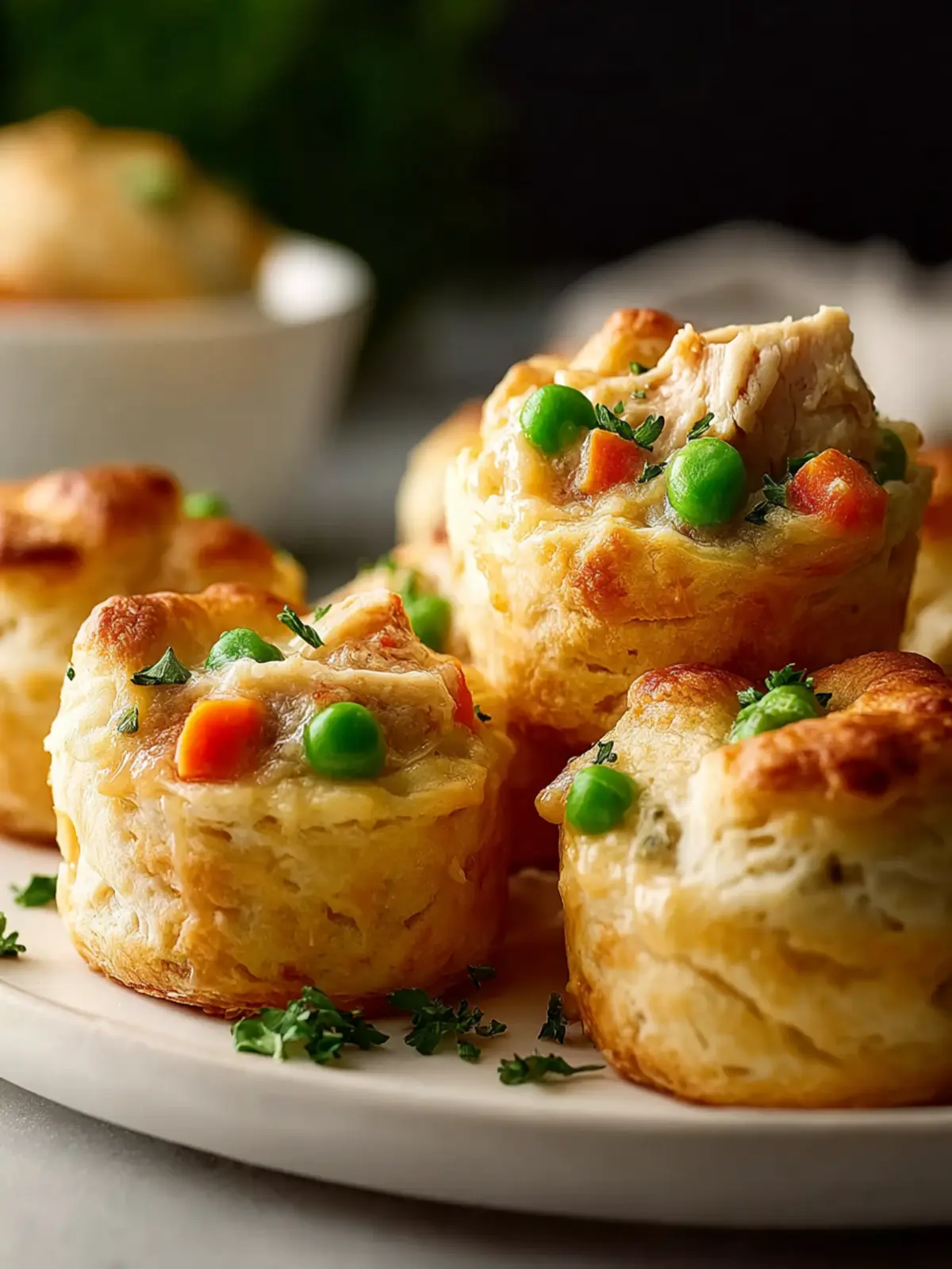 Easy Chicken Pot Pie Bites with Biscuits First Image