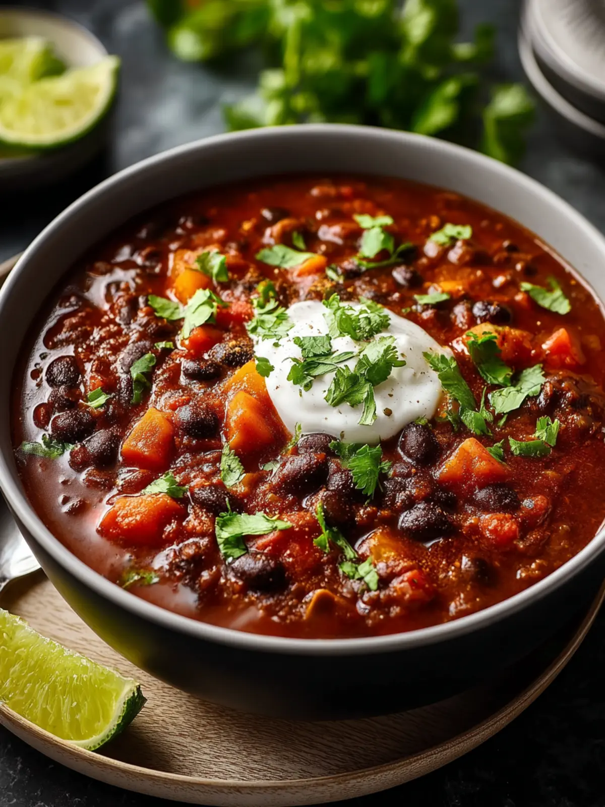 Easy Black Bean Chili – Healthy, Low Fat, and Ready in 30 Minutes First Image