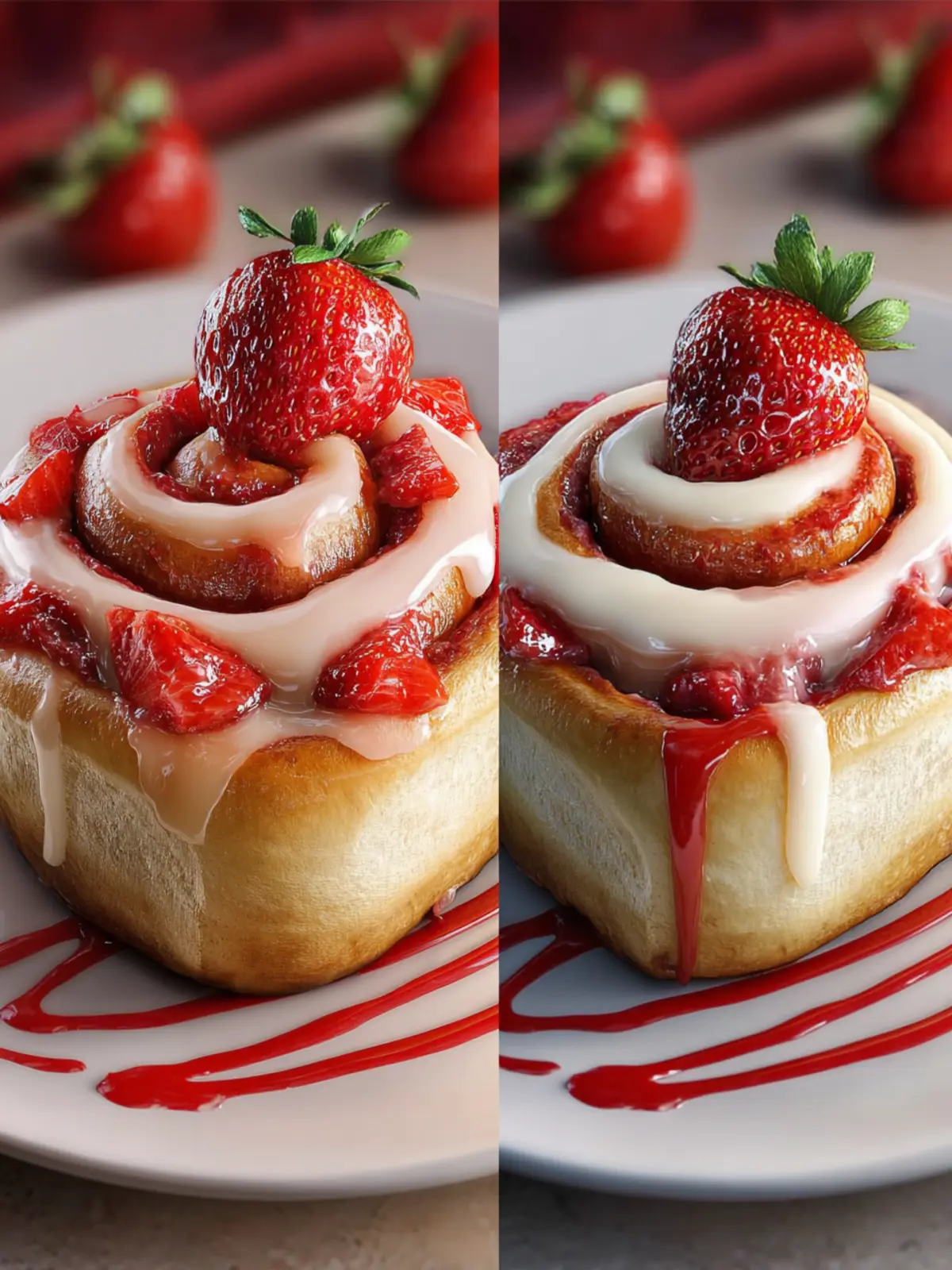 Strawberry Cheesecake Cinnabon Rolls First Image