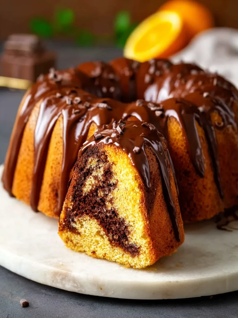 Orange Chocolate Bundt Cake (ganache glaze) First Image