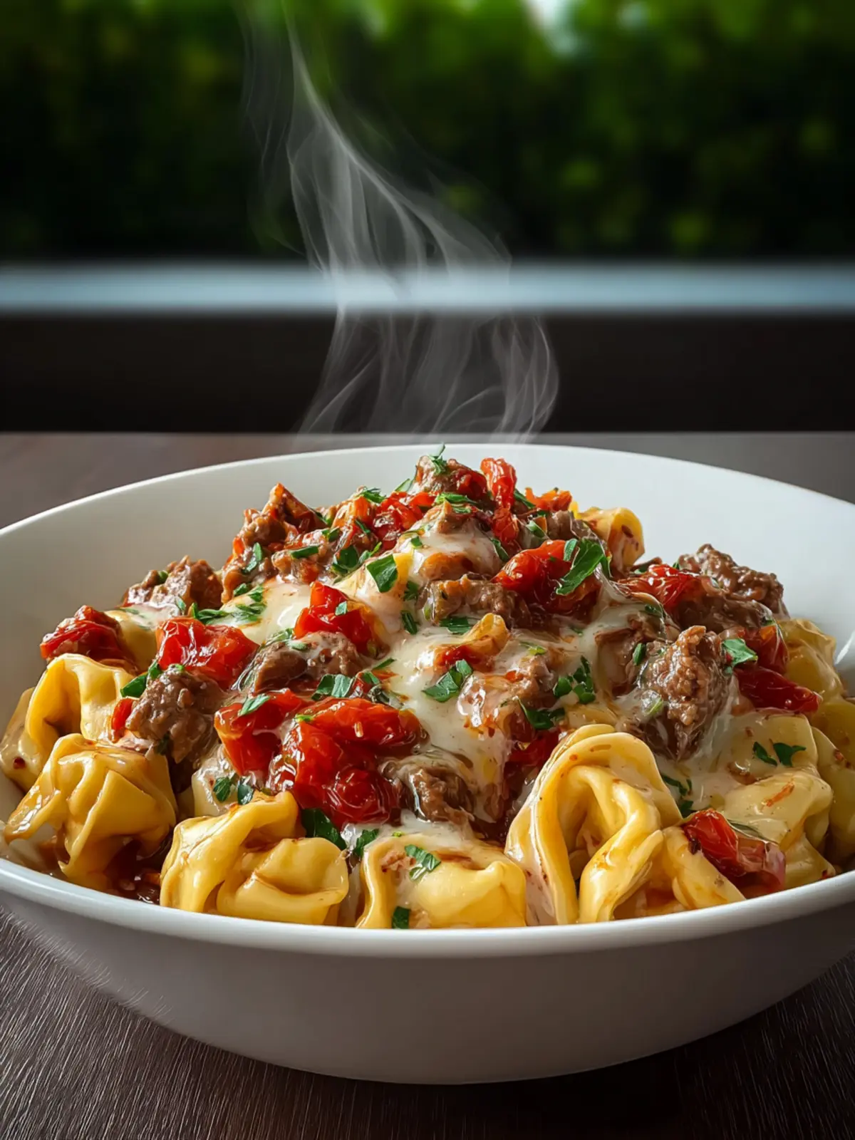 Crock Pot Cheesesteak Tortellini Recipe First Image