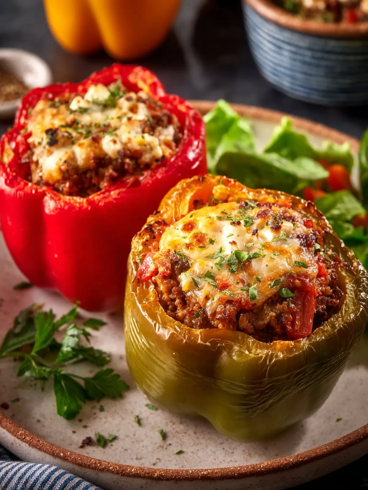 Savory Stuffed Bell Peppers for a Cozy Dinner Night First Image