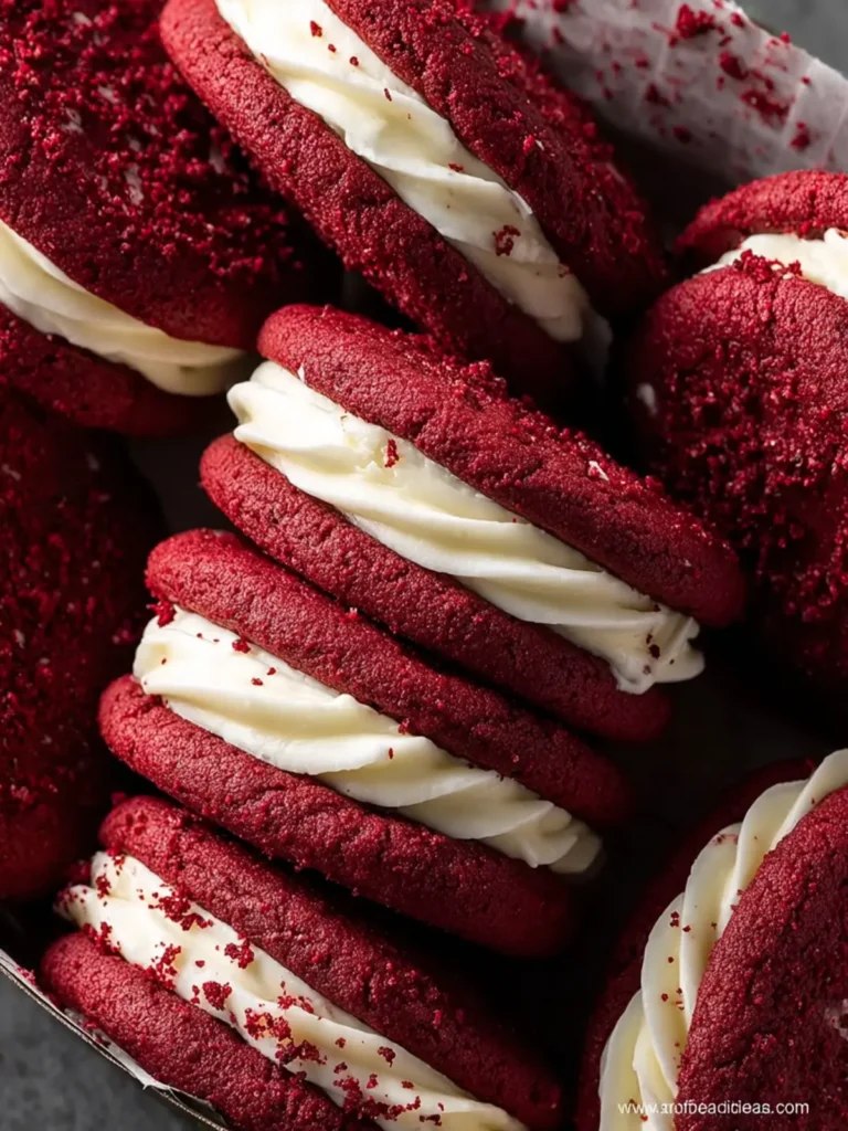 Red Velvet Cake Mix Cookies with Cream Cheese Icing First Image