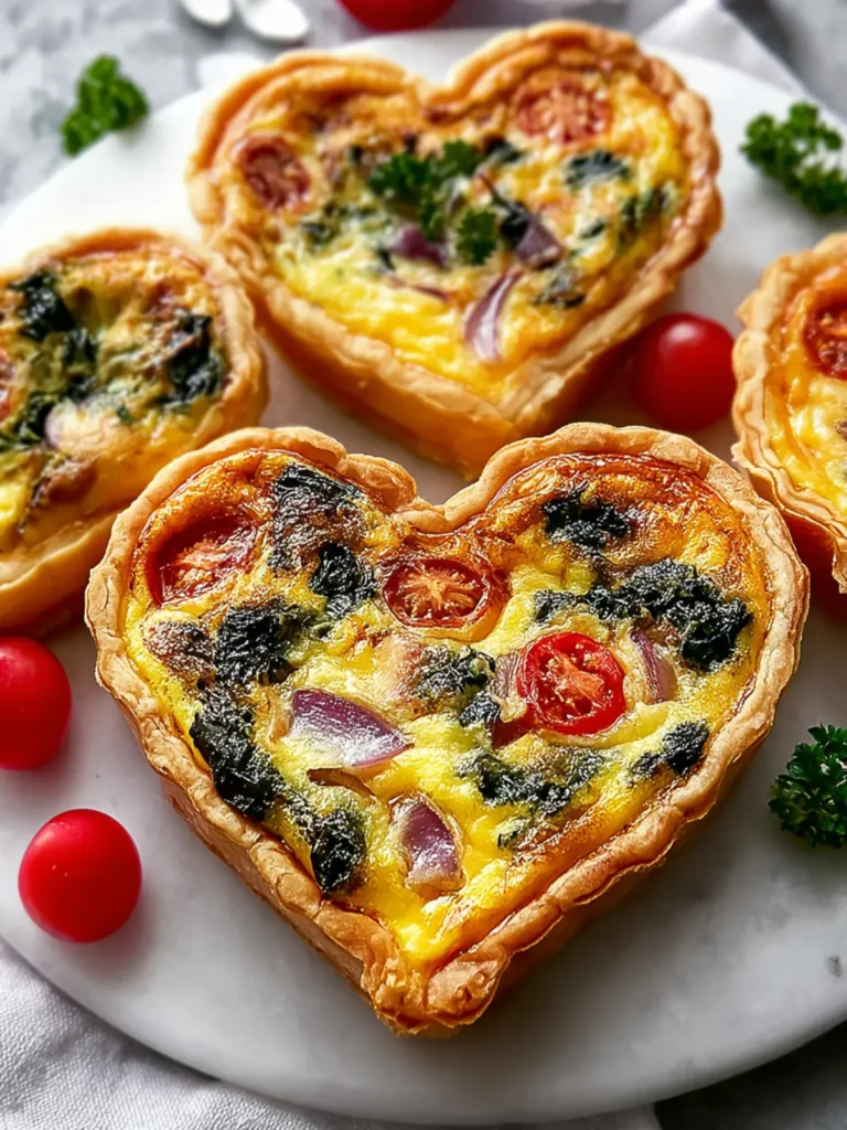Irresistible Easy Heart Shaped Quiche for Brunch Delight First Image
