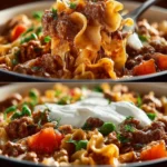 Easy Sour Cream Beef Noodle Casserole First Image