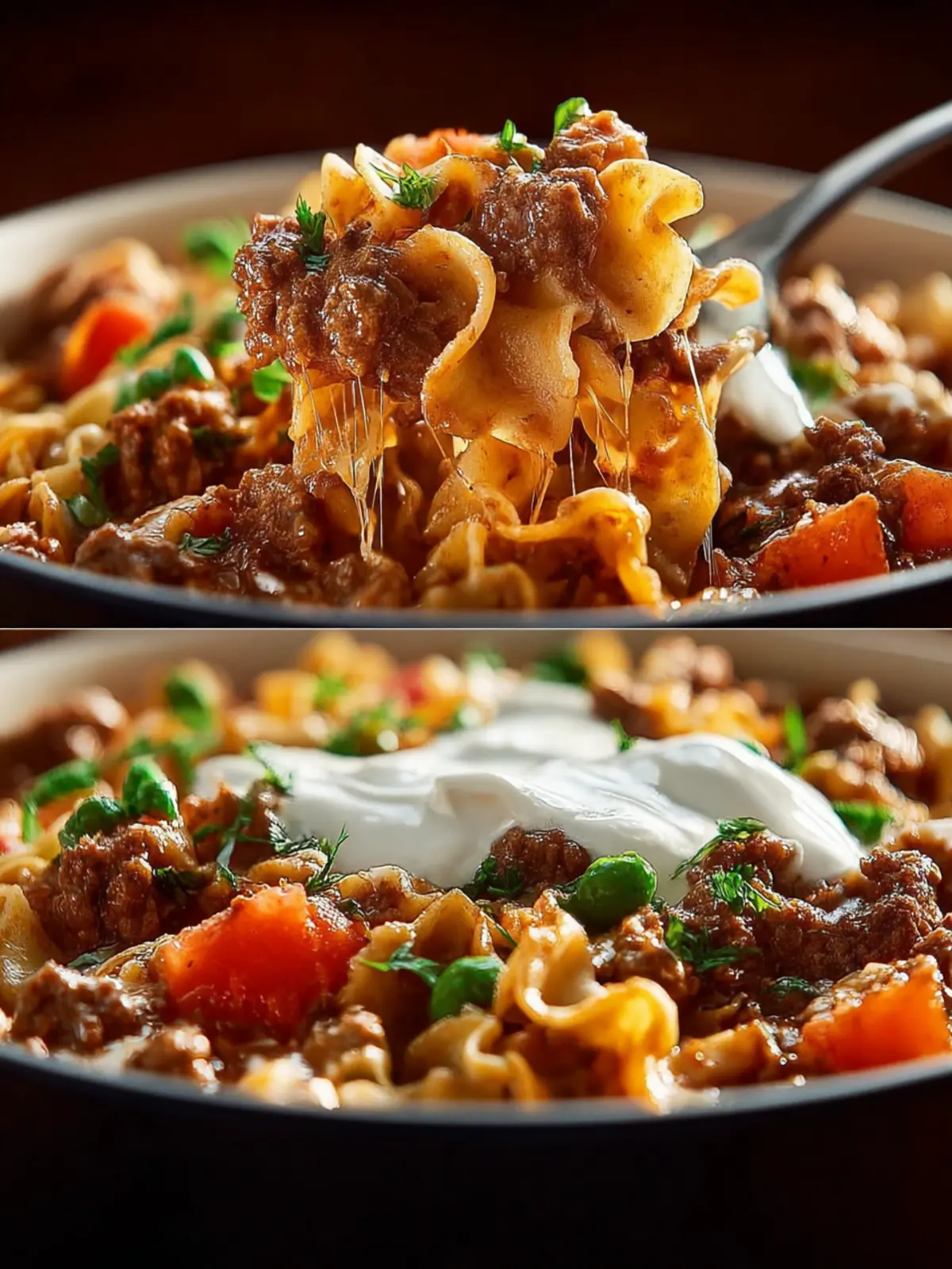 Easy Sour Cream Beef Noodle Casserole First Image