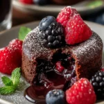 Indulge in Triple Berry Chocolate Molten Cakes Recipe First Image