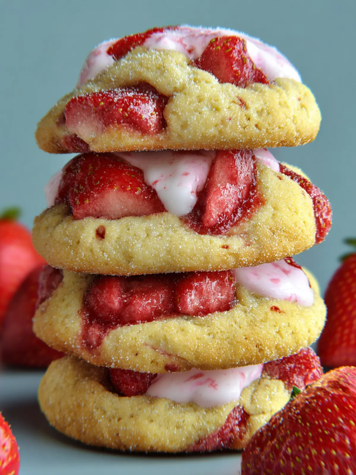 Strawberry Cream Cheese Cookies First Image